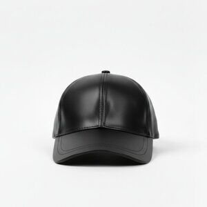 TELLARO Leather Baseball Cap - Black